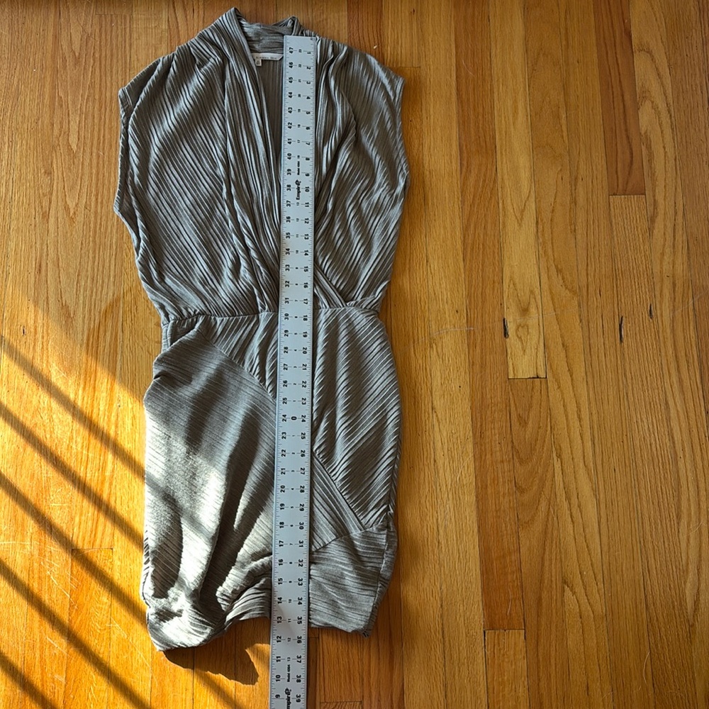 RACHEL Rachel Roy Mushroom Asymmetrical Pleated Dress XS - Picture 5 of 6